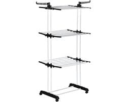 Innovastore Droogrek - Wasrek - Droogtoren - Droogrek inklapbaar - Kledingdroogrek - Binnen&Buiten - 70kg draagvermogen - Zilver