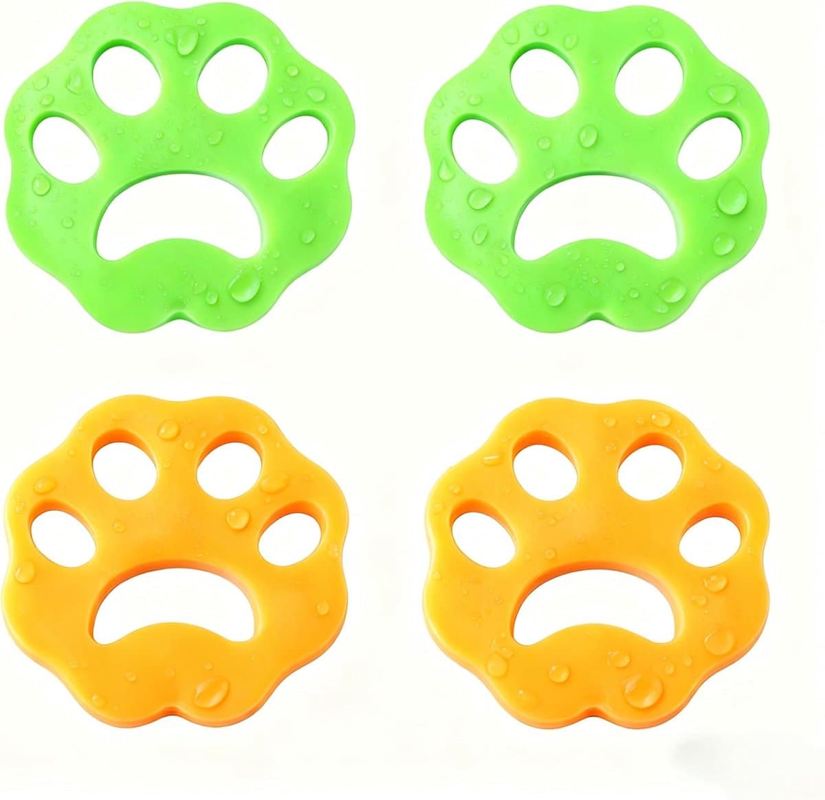 Haarverzamelaar voor Wasmachine 8 stuks - Wasbare Herbruikbare Huisdierhaarverwijderaar voor Wasmachine Kat Hond Anti-haar Kleding Zacht Silicone Zonder Chemicali毛n — afbeelding 1