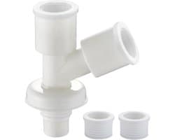 Afvoer Adapter - Wasmachine Slang - Lekvrije Aansluiting - Telescopische Flexibiliteit - Universeel - Grijs