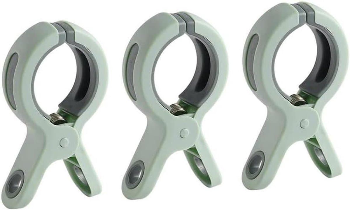 Strandlaken Clips - Grote Knijpers - Buiten Ophangen - Stevig Lente Ontwerp - 3 Stuks - Groen — afbeelding 1