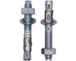 Wigankers - Klipankers pluggen - Beton bevestigen - Zelfuitzettend mechanisme - M14 x 120 mm - Verzinkt