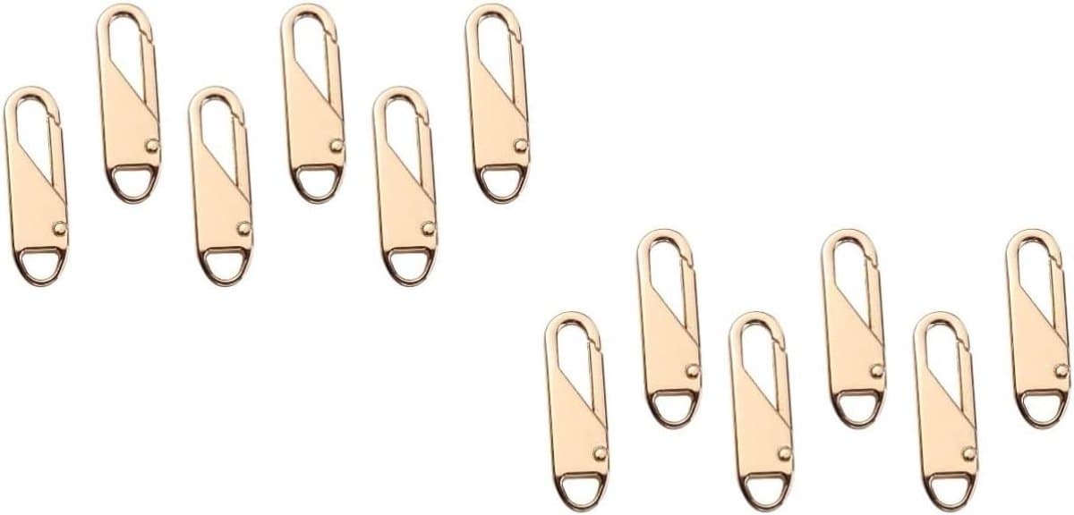 Operitacx 12stuks Afneembare Zipper Pullers Van Duurzame Zipperkoppen Voor Kleding Rugzakken Bagage Eenvoudig Te Installeren Geschikt Voor Diverse Zippers — afbeelding 1
