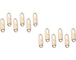 Operitacx 12stuks Afneembare Zipper Pullers Van Duurzame Zipperkoppen Voor Kleding Rugzakken Bagage Eenvoudig Te Installeren Geschikt Voor Diverse Zippers