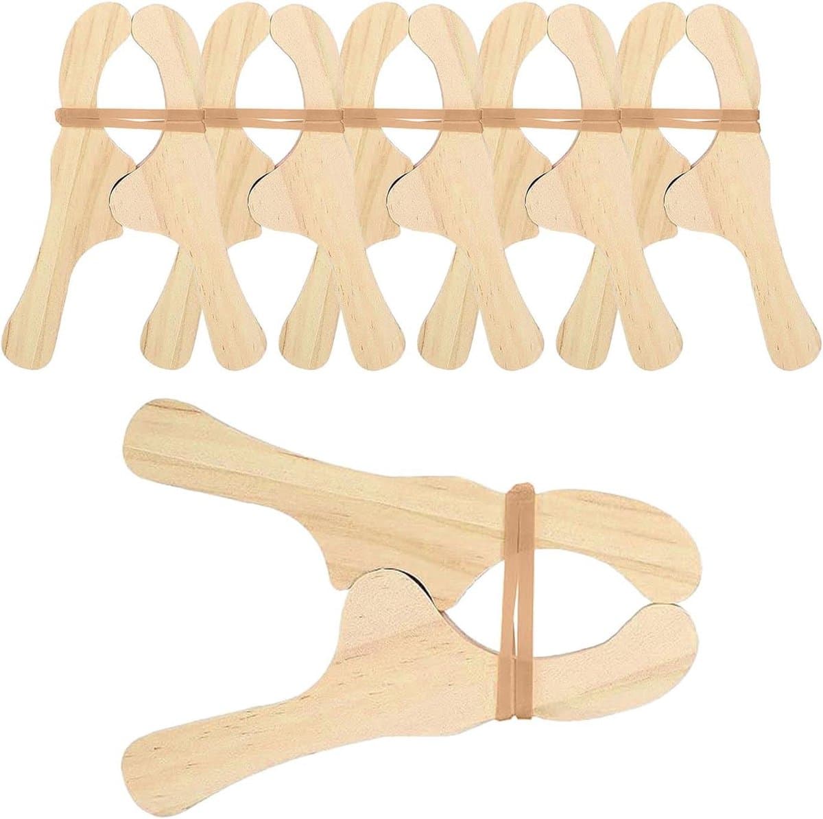 Houten wasknijpers - Klemmen - Huishoudelijke taken - Robuust hout - 6 stuks - Natuurlijk — afbeelding 1