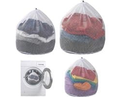 Herbruikbare wasnetten set van 3 voor delicate was, geschikt voor kleding, ondergoed en sokken, met trekkoord en duurzaam ontwerp