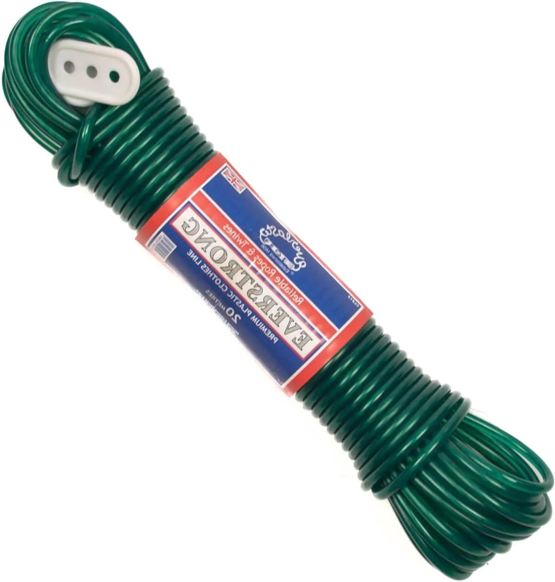 Waslijn Staalkern - Kledinglijn PVC - Kleding Drogen - Extra Dik - 47 mm x 15 m - Groen — afbeelding 1