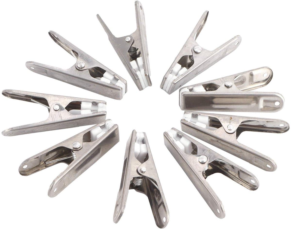 Dailygoods- Wasknijpers 20 Stuks - Roestvrij Staal - Kleding Clips - Sterke Klemkracht - Handzaam Ontwerp - Voor Ondergoed en Wasgoed - Kledingclips — afbeelding 1