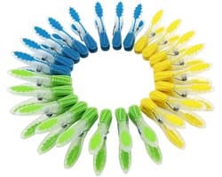 Kledingknijpers Set - Wasknijpers Zacht - Kleding Drogen - Zachte Grip - 24 Stuks - Multicolor