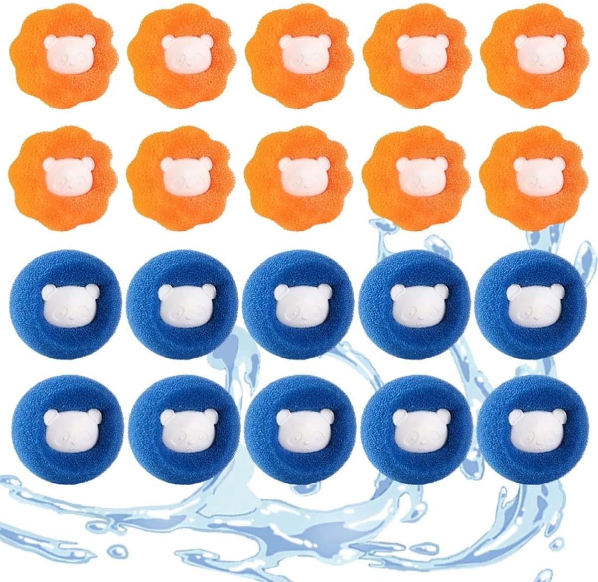 Dailygoods- Opvangballen 20 Stuks - Herbruikbare Wasballen - Dierenharen Verzamelen - Zachte Spons - Ruimtebesparend - Eenvoudig in Gebruik — afbeelding 1