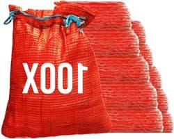 Raschelzakken - Netzakken - Oogst Opslag - Ademend Materiaal - 100 stuks 42x60cm - Rood