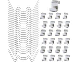 Allecto Plus - 50 stuks Glasklemmen voor Kassen - Z en W Klemmen voor Tuinkassen - Lente Klemmen - Glazen Kas Clips - Raamklemmen voor Kassen - Kas Bevestigingsclips