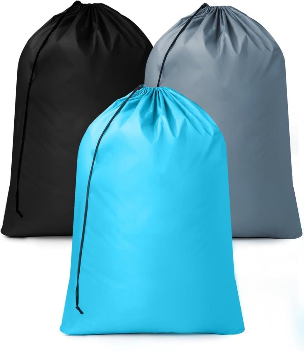 Trekkoordtas - M - 3 stuks - 70*100CM - 3 kleuren - Waterdicht - Stofdicht - Sluiting met trekkoord - Scheurvast - Herbruikbaar - Opbergtas - Reistas - Tas voor natte kleding - Schoenentas - Waszak voor op reis — afbeelding 1