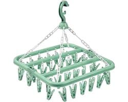 Sokkendroger - Droogrek - 32 Knijpers - Sokken Hanger - Wasrek Sokken - Wasrek - Droogrek - Carrousel - Droogcarrousel - Washanger - Sokkendroogrek - Groente