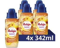 Robijn Intense Wasparfum - Passiebloem & Bergamot - geeft je kleding een langdurige, intense geur - 4 x 342 ml