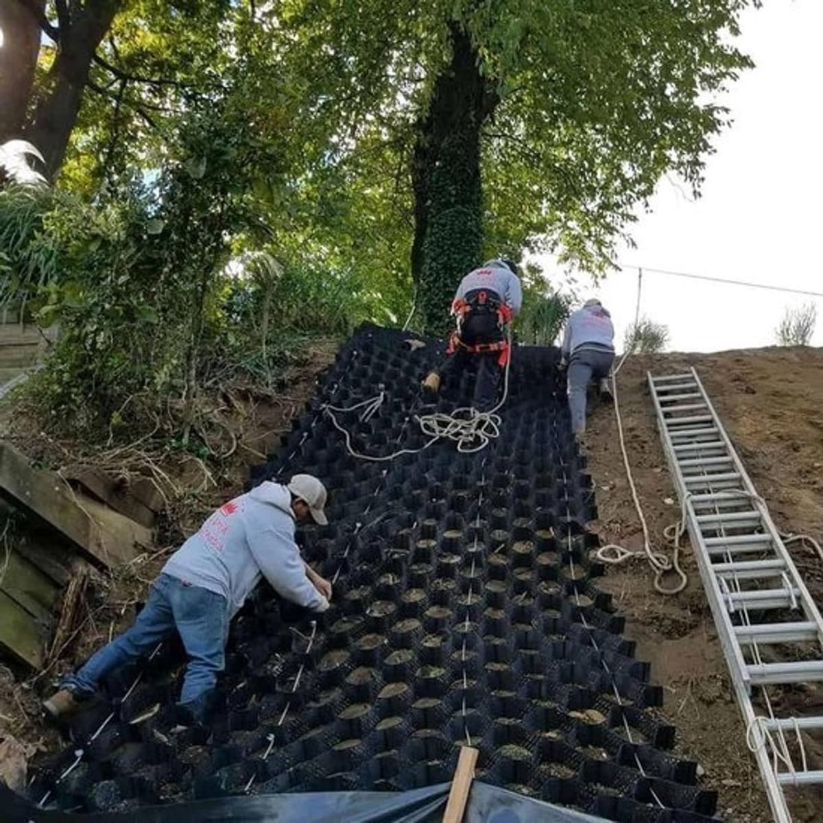 Opritstabilisator - Grindrooster - Ondergrond verstevigen - Hoge draagkracht - 2 x 4 m - Zwart — afbeelding 1