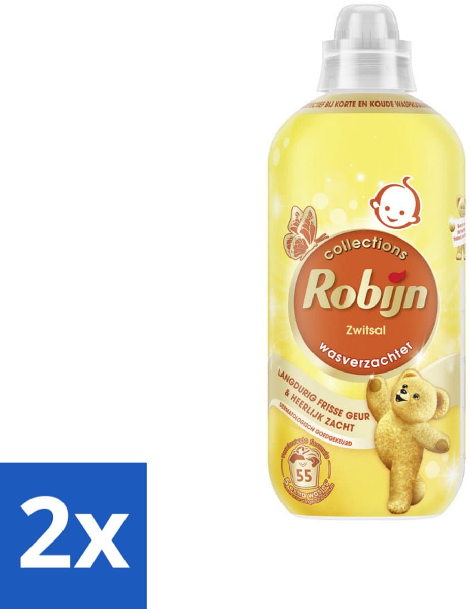 Robijn – Wasverzachter – Zwitsal – 1,1 L - Voordeelverpakking - 2 stuks — afbeelding 1