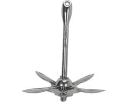 Roestvrijstalen Vouw- en Grapnel Anker - 3.5 lbs