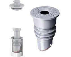 Afvoerplug wasmachine - Rfdichtring - toepasbare buisbinnendiameter 35-40 mm - Aftapplug - Rioolafdichtingen - Afvoerplug afdekking vloer - afvoerbuis afdichting - anti-geur afvoerafdichting - met deksel - voor thuis, keuken en badkamer - grijs — afbeelding 1