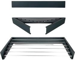 Livista Opvouwbaar Wanddroogrek – 100x50x10,5 cm – Aluminium – Stevig en Ruimtebesparend – Voor Binnen & Buiten – Zwart