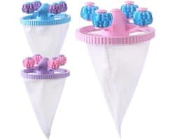 Haarverwijderaar - haarvanger wasmachine - wasballen - Anti haren - voor het verwijderen van pluisjes voor wollen truien - blauw/paars/roze