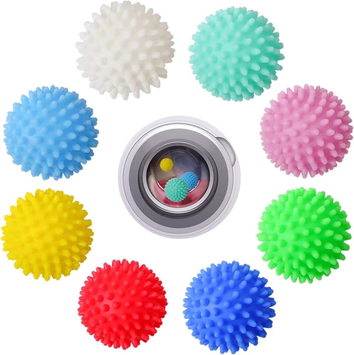 Droogerballen voor wasdroger, donsjacks, wasbal voor wasmachine - 8 stuks drogerbal, wasbal voor wasmachine, ballen voor droger — afbeelding 1