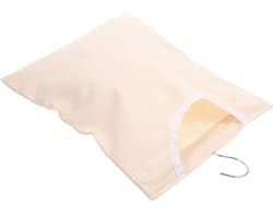 Wasknijper Opbergtas - Wasknijperhouder Hangzak - Wasknijpers Opbergen - 360 Graden Draaibare Haak - 32X27CM - Beige