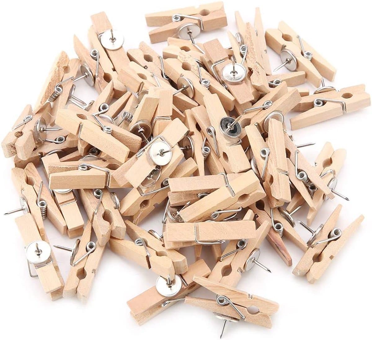 Houten Clips - Fotohouders - Foto's Ophangen - Natuurlijk Materiaal - 50 Stuks - Natuurlijk — afbeelding 1