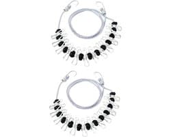 Reis Waslijnen - Droogkoord Clips - Kleding Drogen - 12 Stevige Clips - Tot 3 Meter - Wit