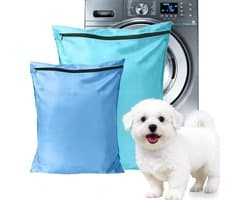 Waszak voor huisdieren met ritssluiting voorkomt waschmachineblokkering, ideaal voor honden en katten