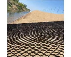 Bodemstabilisator Rooster - Grind Stabilisator - Oprit Aanleggen - Hoge Draagkracht - 4 x 6 m - Zwart