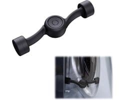 OLOEY Magnetische deurstopper voor wasmachine met voorlader- 360° verstelbaar- compact (zwart) - Magnetische voet- geschikt voor wasmachine-vaatwasser-magnetron- 360° verstelbare arm- compact (11,5 cm)- voorkomt geuren en vocht
