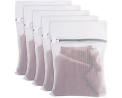 Thijox - 5 Stuks Wasnet voor Wasmachine 30x40 cm - Fijnmazige Waszak met Verborgen Ritssluiting - Ideaal voor Jeans, Blouses en Babykleding - Bescherm