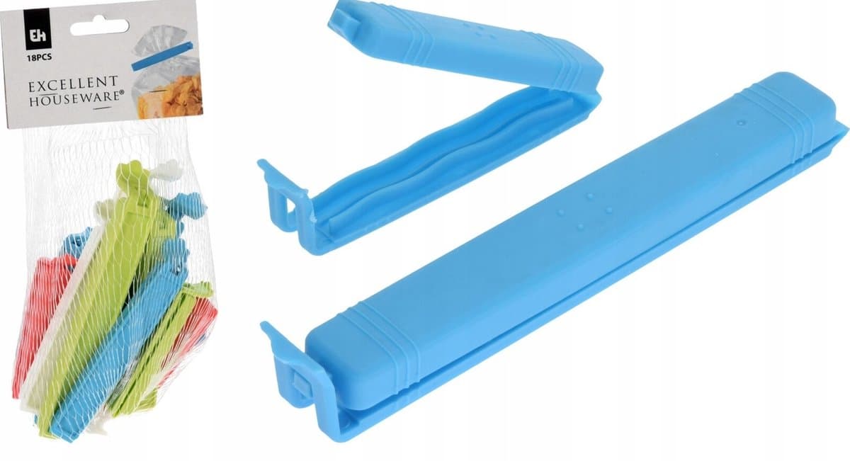 Afsluitclips - Vershoudclips - 18 stuks in netje — afbeelding 1