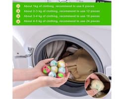 SnelShoppen - 12 Nylon Dierenharen Verwijderaar, Wasmachine, Herbruikbaar, Anti-Knoop, Drijvende Dierenharen Verwijderaar, Wasmachine, Dierenharen Van