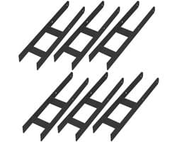 Kotarbau Serie - Stalen H-Paalhouder - 120mm - Verzinkt - Zwart — afbeelding 1