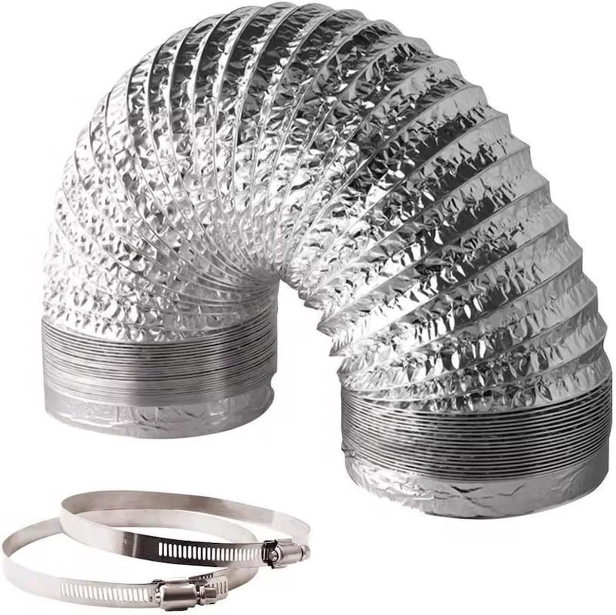 Afzuigkap slang - Flexibel kanaal - Lucht afvoeren - Hittebestendig aluminium - 3 meter 150mm - Aluminium — afbeelding 1