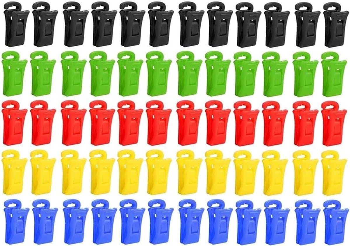 Sokkenklemmen - Wasknijpers - Sokken Organiseren - Onbreekbaar Materiaal - 60 Stuks - Meerkleurig — afbeelding 1