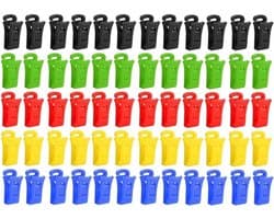 Sokkenklemmen - Wasknijpers - Sokken Organiseren - Onbreekbaar Materiaal - 60 Stuks - Meerkleurig