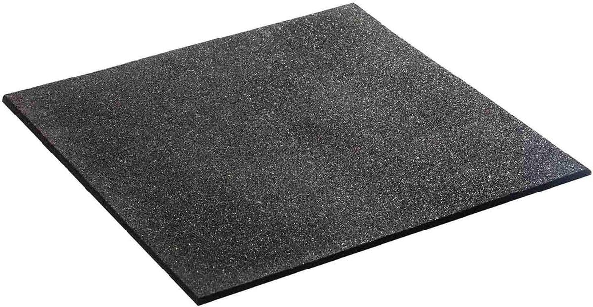 Anti-vibratiemat - Geluidsisolatie mat - Apparaten dempen - Rubberen trillingsdemper - 60 x 60 cm - Zwart — afbeelding 1