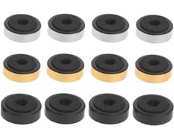 12 Pack Speaker Isolatie Voeten Versterker 48mm Plastic Schokabsorptie Base Pads SoundBox Peg Stand Voetmat Schokdemper Voor Audio CD AMP HiFi Subwoofer Reparatie Goud, Sliver, Zwart