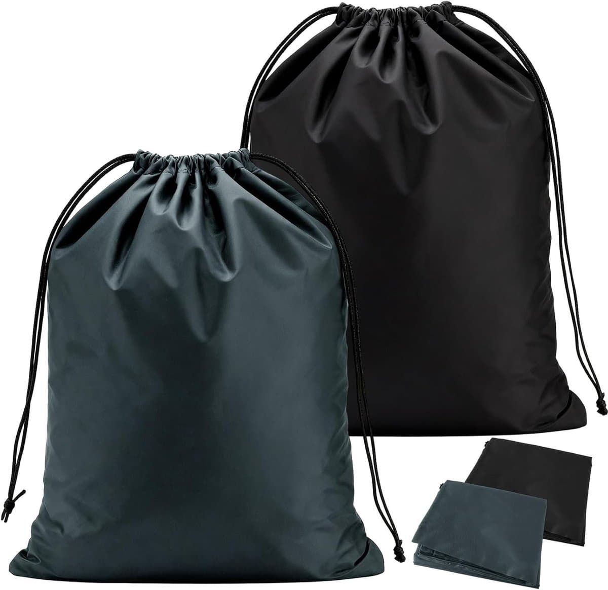 Grote Waterdichte Reiswaszakken, 2-Pack Vouwbare Waszakken met Trekkoord, Ideaal voor Kamperen en Studentenhuis, 36 x 24 Inch — afbeelding 1