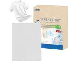 Witte Textielverf - Wasmachine Vellen - Kleding Opfrissen - Individueel Verpakt - 10 Vellen - Wit