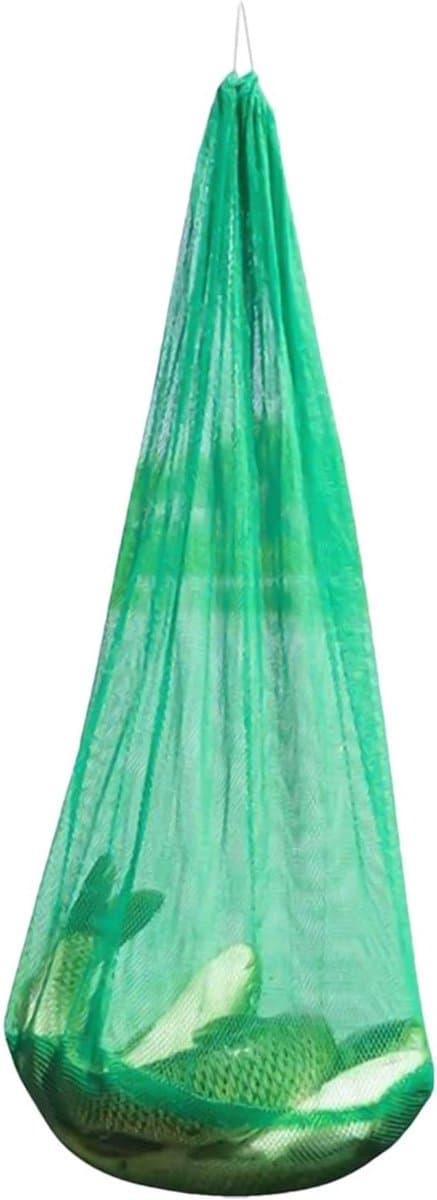 Garnalen Opbergtas - Vangnet Net - Outdoor Activiteiten - Verstelbaar Trekkoord - 100 x 60 cm - Groen — afbeelding 1