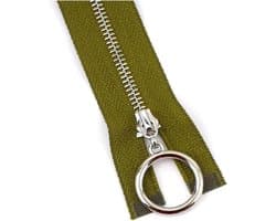 Metal Replacement Sewing Nylon Zippers, 5pcs Metal Zippers Strong Zippers Colorful Zippers(Army Green,Close End 30Cm)