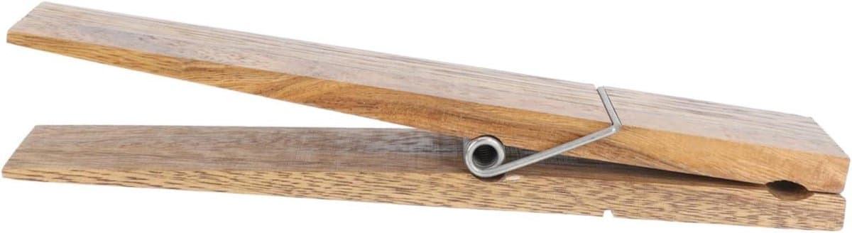Handdoekenrek 2 stuks - Houten wasknijpers - Decoratieve ophanging - Sterk belastbaar materiaal - 31 cm lengte - Houtkleurig — afbeelding 1