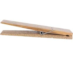 Handdoekenrek 2 stuks - Houten wasknijpers - Decoratieve ophanging - Sterk belastbaar materiaal - 31 cm lengte - Houtkleurig