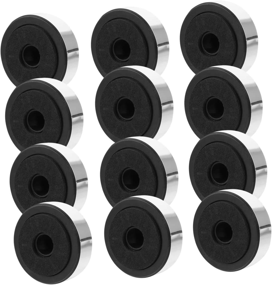 Versterker Voetjes - Antivibratie Pads - Audio Verbeteren - Schokabsorberend Ontwerp - 12 Stuks - Zilver — afbeelding 1