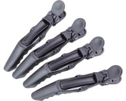 Haarklemmen Set - Professionele Clips - Haar Styling - Sterke Grip - 4 Stuks - Zwart