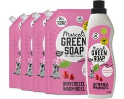 Marcel's Green Soap Wasmiddel Patchouli & Cranberry 23 Wasbeurten + 4 Navullingen Pakket