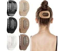 6x Platte Haarspeldjes voor Dames - Sterke Franse Krokodillenklemmen - 10cm